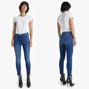 Mother Women’s The Looker Ankle Fray Jeans Mid Rise in Bazzar Adventures Size 27